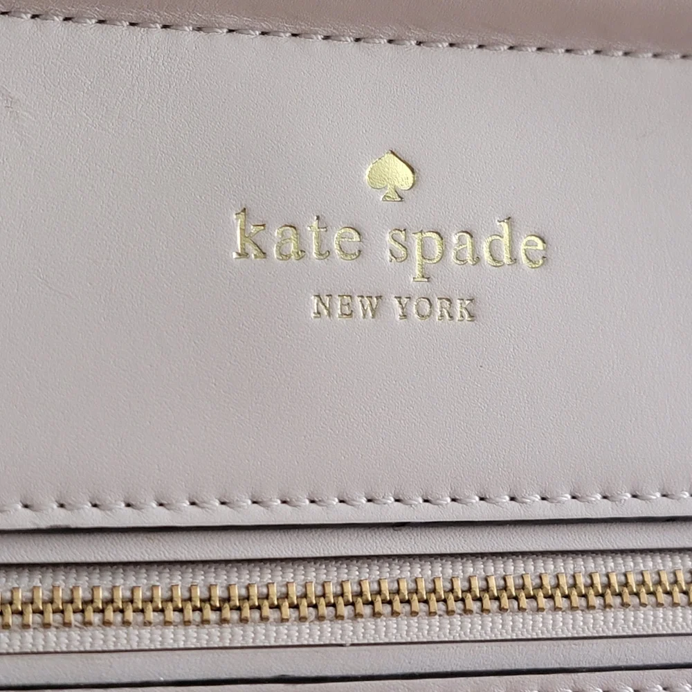 Kate Spade WKRU3306 Royal Place Cherise White Leather Satchel Bag
